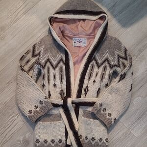Brown Bison Women's Hooded Knit Cardigan